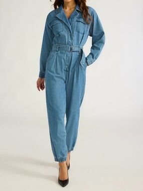 Sofia Vergara Utility Jumpsuit Feat A Belt Waist,Elastic Jogger Ankles(SKU727)